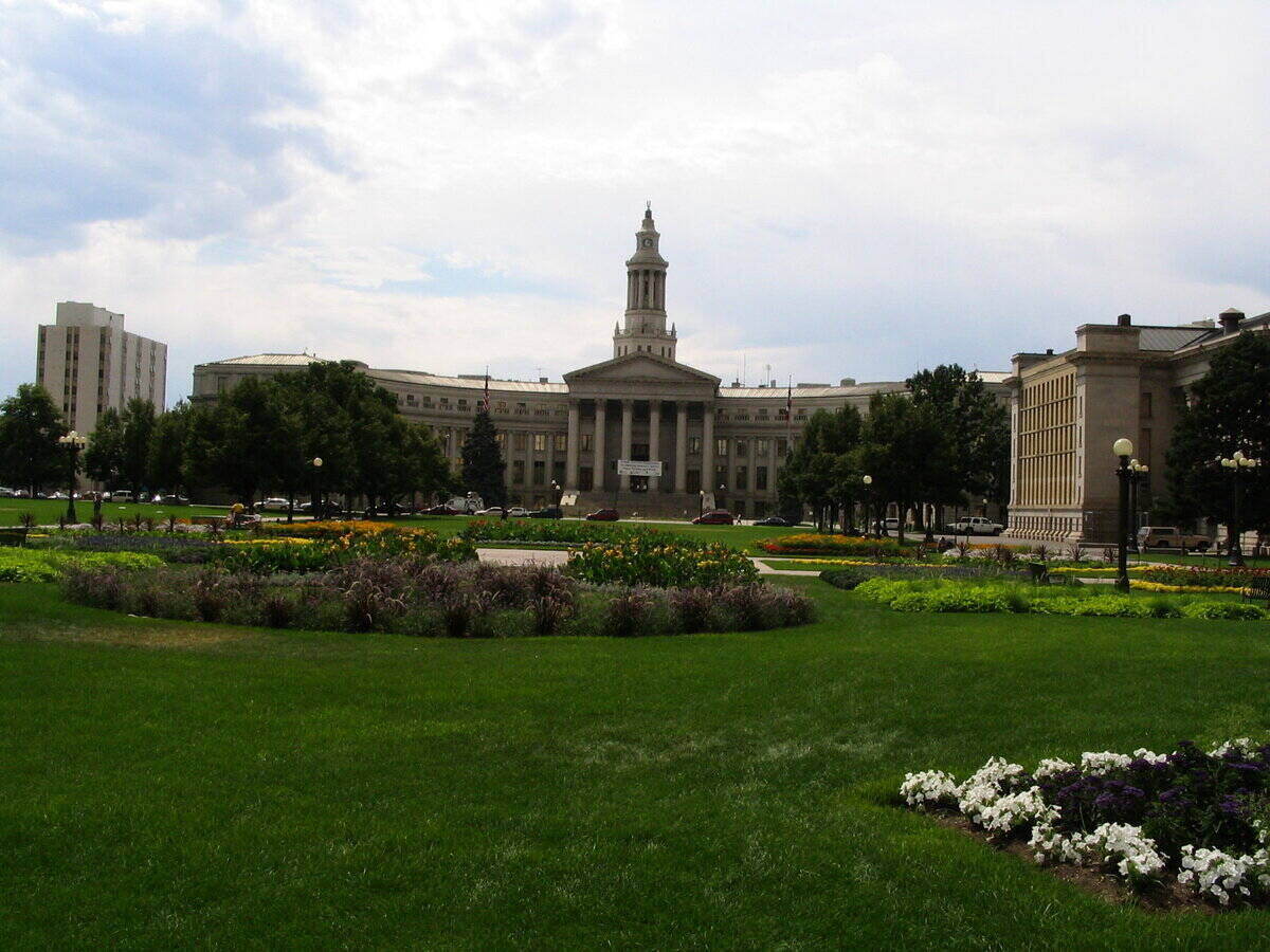 Denver City and County building from Colorado State Capitol